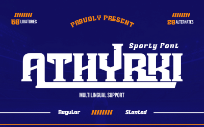 ATHYRKI | Lettertype in atletische stijl