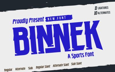 BINNEK | Schriftart im sportlichen Stil