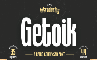 Getoik | Retro komprimierte Schriftart