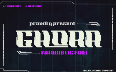 Gora | Carattere di stile futuristico