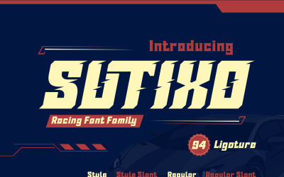 SUTIXO | Schriftart im sportlichen Stil