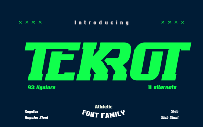 TEKROT | Schriftart im sportlichen Stil