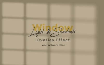 Window Sunlight Shadow Overlay Effect Mockup 337