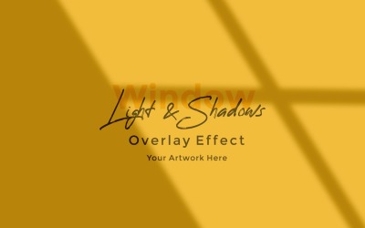 Window Sunlight Shadow Overlay Effect Mockup 374