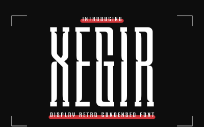 XEGIR | Retro komprimierte Schriftart