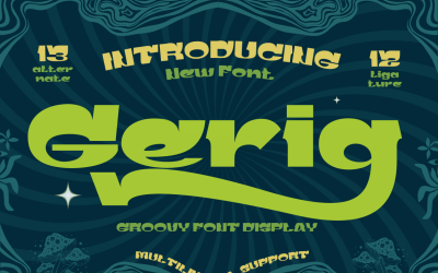 Gerig | Groovy Retro Font