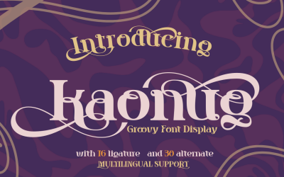 kaonug | Groovy Retro Font