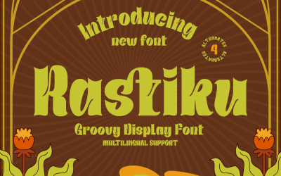 Rastiku | Groovy Retro Font