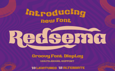 Redsema | Groovy Retro Font