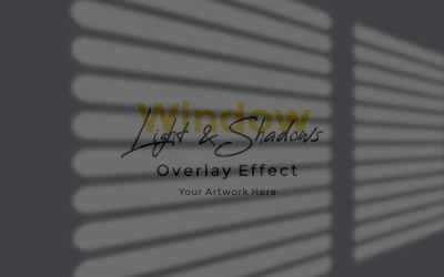 Window Sunlight Shadow Overlay Effect Mockup 322