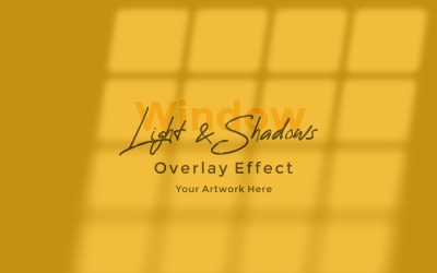Window Sunlight Shadow Overlay Effect Mockup 334