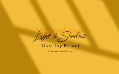 Window Sunlight Shadow Overlay Effect Mockup 394