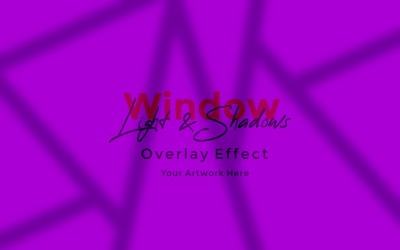 Maqueta de efecto de superposición de sombra de luz solar de ventana 416