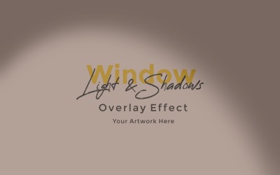 Maqueta de efecto de superposición de sombra de luz solar de ventana 448
