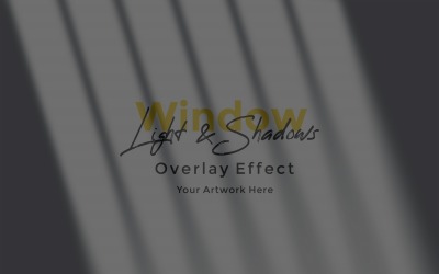 Maqueta de efecto de superposición de sombra de luz solar de ventana 482