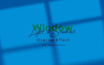 Maqueta de efecto de superposición de sombra de luz solar de ventana 495