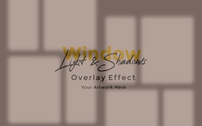 Maqueta de efecto de superposición de sombra de luz solar de ventana 498