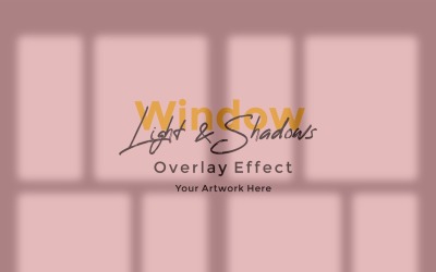 Maqueta de efecto de superposición de sombra de luz solar de ventana 499