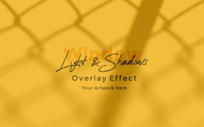 Window Sunlight Shadow Overlay Effect Mockup 414