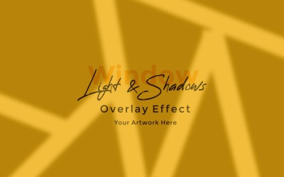Window Sunlight Shadow Overlay Effect Mockup 434