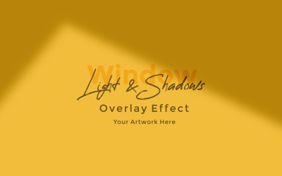 Window Sunlight Shadow Overlay Effect Mockup 444.