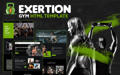 Exertion – HTML-шаблон тренажерного зала