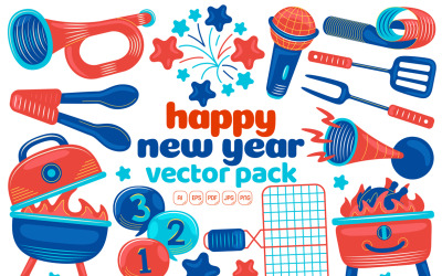 Feliz Ano Novo Vector Super Pack #02