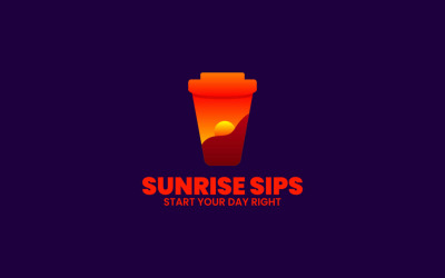 Логотип Sunrise Sips Gradient