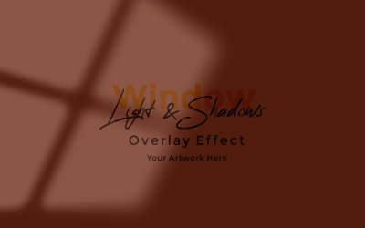 Maqueta de efecto de superposición de sombra de luz solar de ventana 491