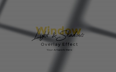 Maqueta de efecto de superposición de sombra de luz solar de ventana 492