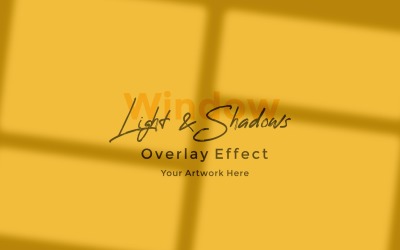 Okno Sunlight Shadow Overlay Effect Makieta 494