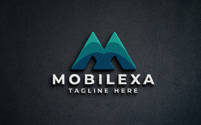 Шаблон логотипа Mobilexa Letter M Pro