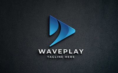 Šablona pro logo Wave Media Play
