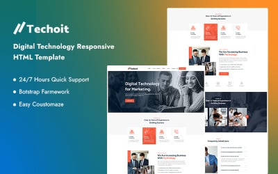 Techoit — Шаблон веб-сайта цифровых технологий