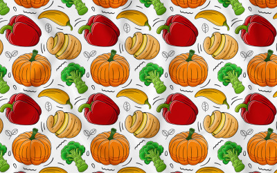 Vector de patrones sin fisuras de verduras #02