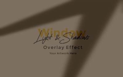Window Sunlight Shadow Overlay Effect Mockup  463