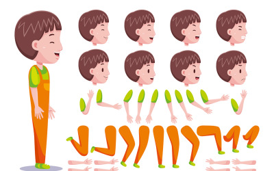 Набір для створення персонажів із милими хлопчиками, вид справа №02