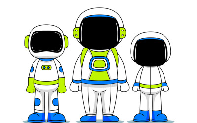Ilustración de Vector de personajes de astronauta