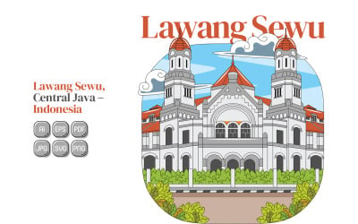 Illustration vectorielle de Lawang Sewu