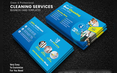 Cleaning &amp;amp; Disinfection Services Business Card Templates