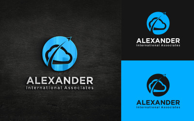 Cloud Cerchio Freccia Su Logo Design