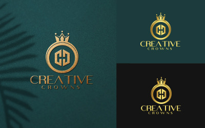 Corona di lusso - Lettera CC Logo Design