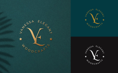 Création de logo de marque de lettre de luxe EV