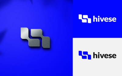 Design de logotipo com símbolo moderno da letra H