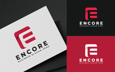 Design de logotipo de monograma de marca de letra E