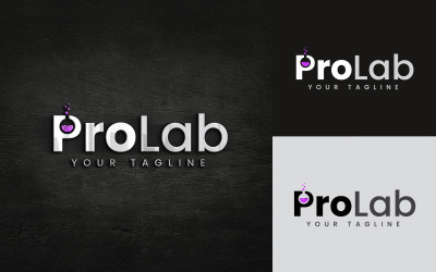 Diseño de logotipo de Wordmark de laboratorio de investigación científica P