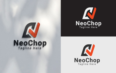 Дизайн логотипа кухни с монограммой NC Letter