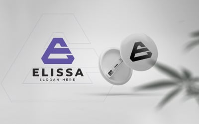E-Logo - E-Buchstaben-Dreieck-Monogramm-Logo-Design