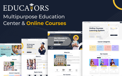 Educadores - Curso en línea y plantilla HTML de educación