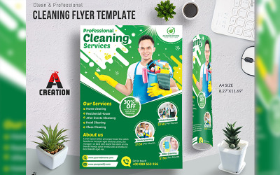 Modèles de Flyer de services de nettoyage et de désinfection